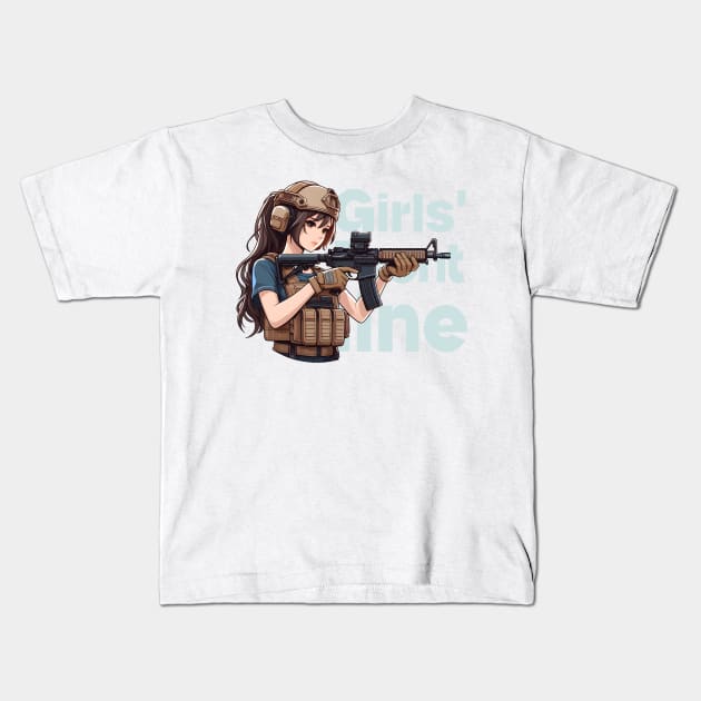 Girls' Frontline Tactical Chic Tee: Where Strength Meets Style Kids T-Shirt by Rawlifegraphic